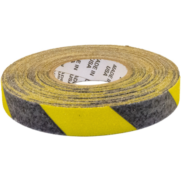 Flex-Tred AntiSlip Safety Tape - 1" X 60’ / Yellow/Black Striped-Roll YBS.0160.R